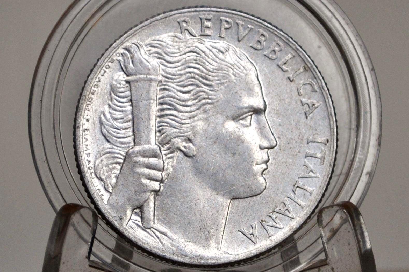 1940s/50s Italian Lira Coins - Luigi Einaudi - Italy 2 Lire, 5 Lire, 10 Lire - Republic of Italy - Great Condition -