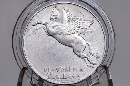 1940s/50s Italian Lira Coins - Luigi Einaudi - Italy 2 Lire, 5 Lire, 10 Lire - Republic of Italy - Great Condition -