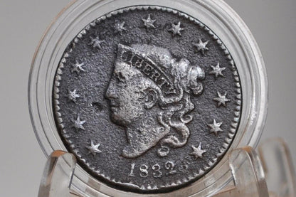 1832 Matron Head Large Cent - Choose by Grade / Coin - 1832 Liberty Head Cent - 1832 US One Cent - Matron Head 1816 to 1835