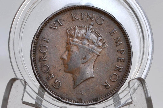 India 1/4 Anna 1939 - XF Condition, Beautiful Coin - 1939 India Quarter Anna - British India One Quarter Anna, High Grade, Great Coin -