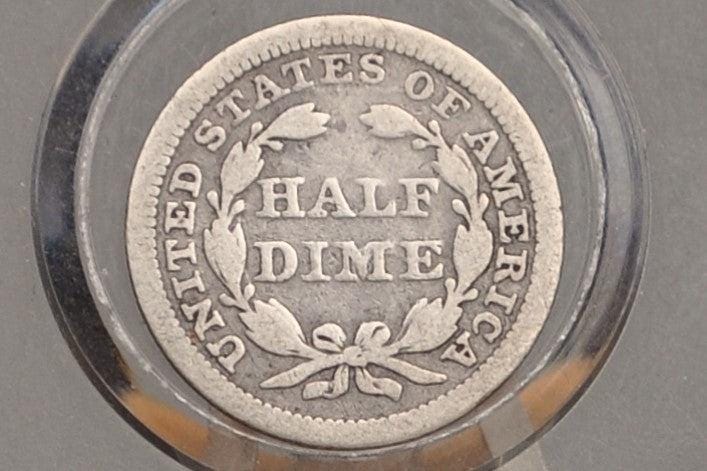 1853 Half Dime - G - 1853 Seated Liberty Half Dime - Early American Coin - 1853 Silver Half Dime Liberty Seated