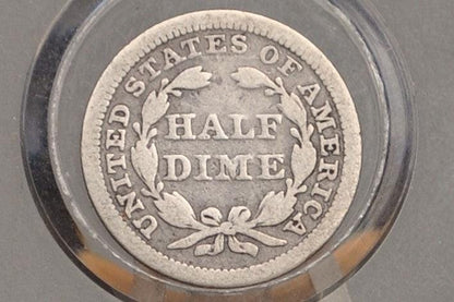 1853 Half Dime - G - 1853 Seated Liberty Half Dime - Early American Coin - 1853 Silver Half Dime Liberty Seated