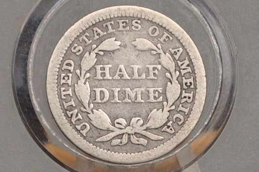 1853 Half Dime - G - 1853 Seated Liberty Half Dime - Early American Coin - 1853 Silver Half Dime Liberty Seated