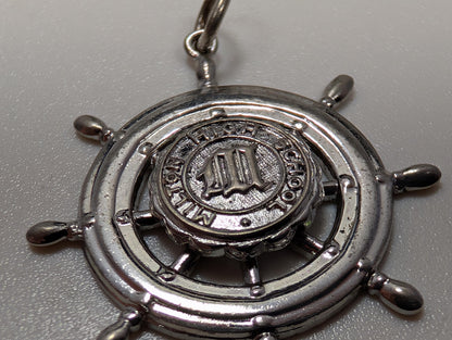 Sterling Silver 1963 Milton High School Senior Prom Pendant - Tested Sterling Silver - Milton, Mass - Ship Wheel Pendant