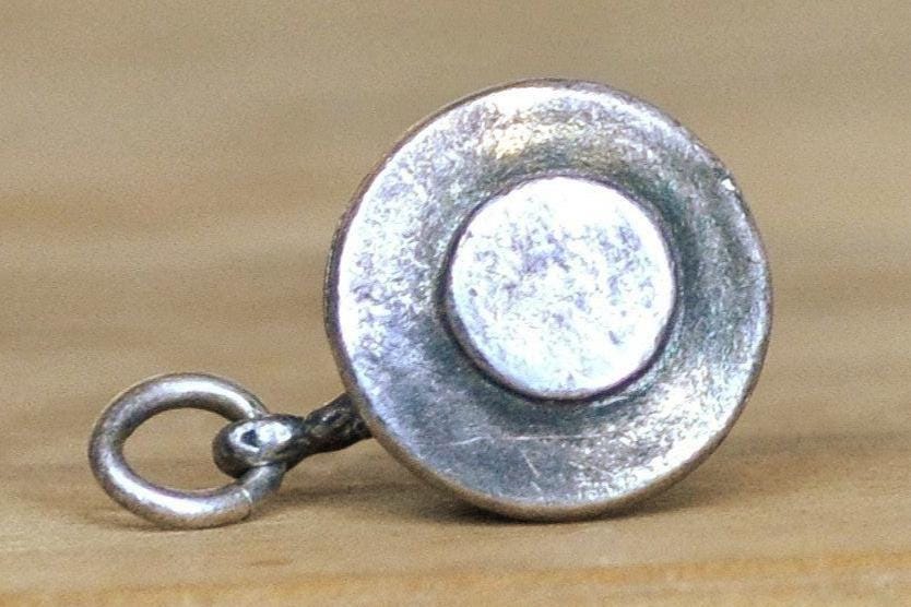 Sterling Silver Tea Cup Pendant - Tea Cup Sterling Charm - Vintage Tea Cup Miniature