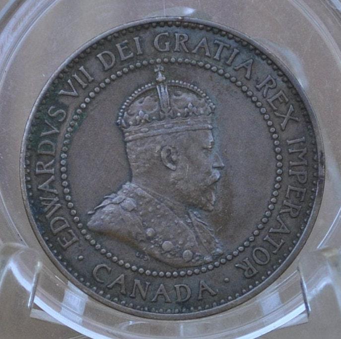 1909 Canadian Cent - Choose by Grade, F-XF (Fine to Extremely Fine) - Edward VII - One Cent Canada 1909 Large Cent - 1909 Canadian Penny