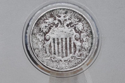 1867 Shield Nickel Without Rays - Various Conditions, Choose by Coin! - 1867 US Nickel -Shield Type Nickel 1800's- Shield Nickels