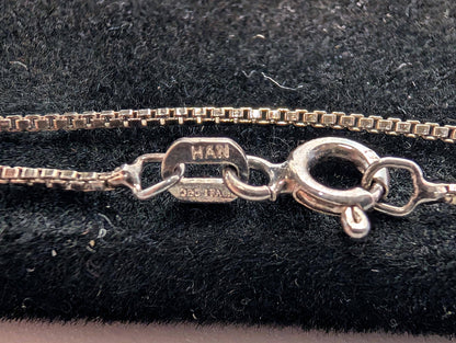 Sterling Silver Turquoise Cross Necklace - 18 Inches - Stamped and Tested Sterling Silver - Crucifix Pendant