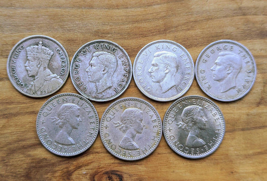 New Zealand Sixpence, Choose by Date - 30s, 40s, 50s, 60s - Great Condition - New Zealand Six pence 6 Pence