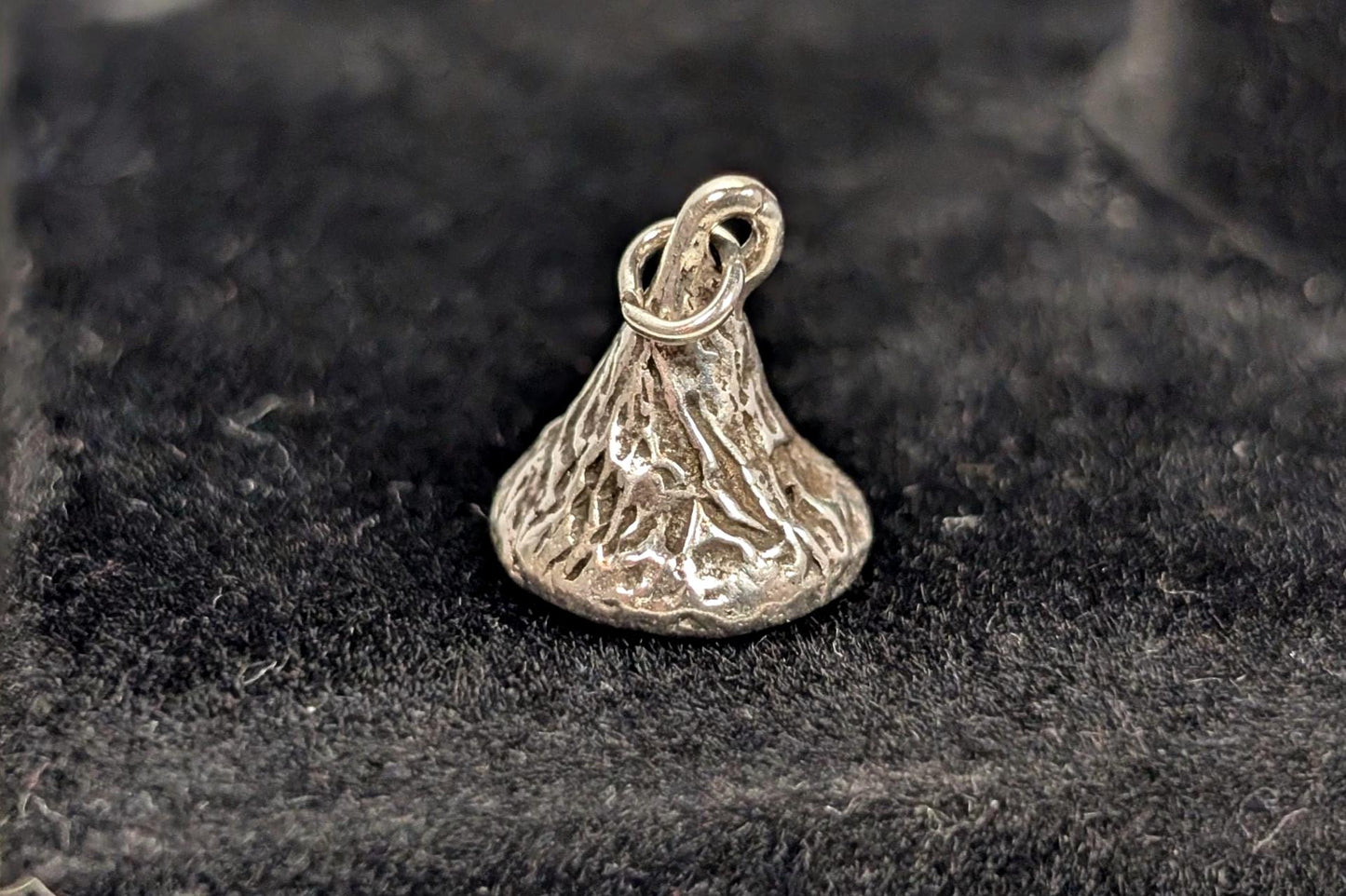 Sterling Silver Foil Wrapped Hershey Kiss Pendant - Stamped and Tested Sterling Silver - JCF Sterling