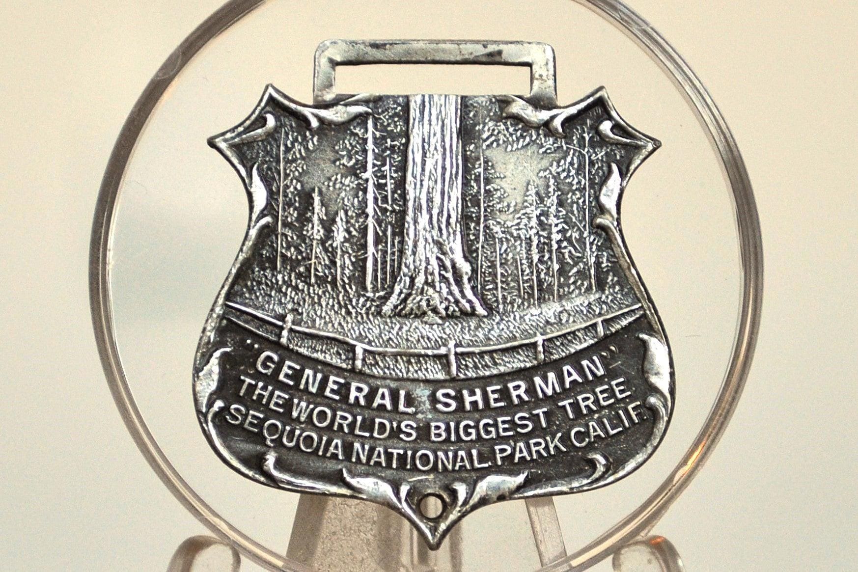 Antique Sterling Sequoia National Park Medallion - General Sherman, The World&#39;s Tallest Tree - Vintage and Rare National Park Medal