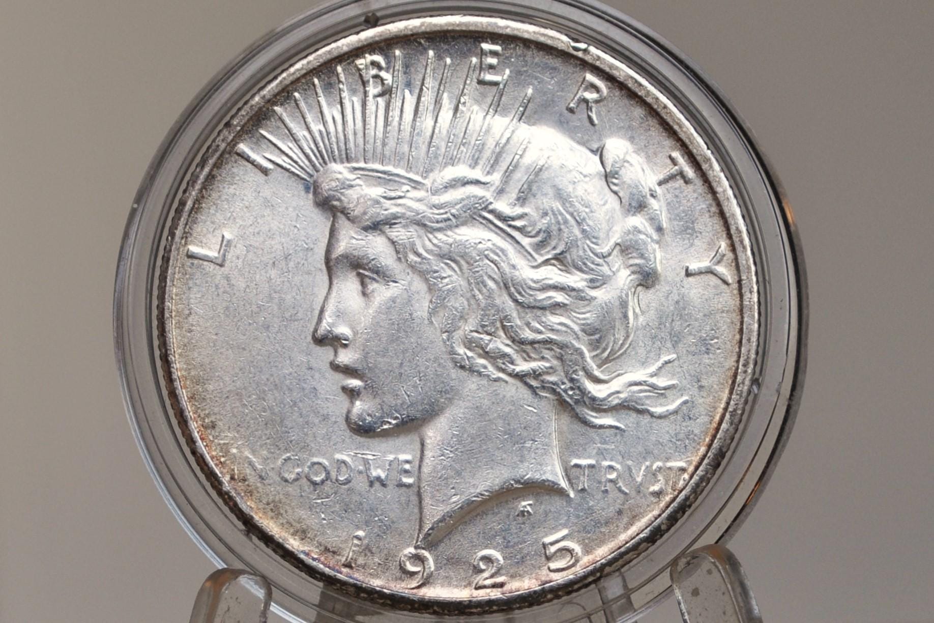 1925-S Peace Silver Dollar - Choose by Grade, VF-XF (Very to Extremely Fine) - San Francisco Mint - 1925 S Peace Dollar 1925 Silver Dollar