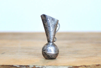 Sterling Silver Mexican Ewer Pitcher Vase Pendant - Tested Sterling Silver - Mexican Handcrafted Charm
