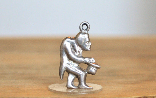 Sterling Silver Lucky Gobbo Pendant - Tested Sterling Silver - Italian Hunchback Charm