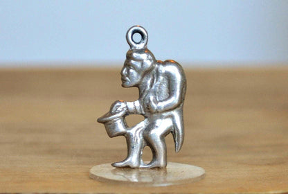 Sterling Silver Lucky Gobbo Pendant - Tested Sterling Silver - Italian Hunchback Charm