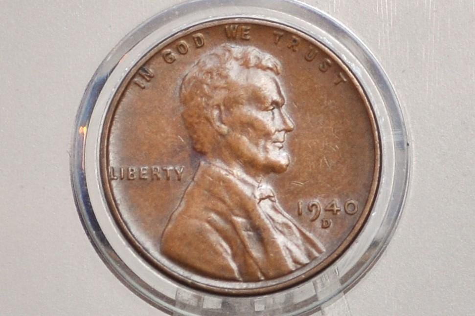 1940 P,D,S Wheat Pennies - XF/AU Grade / Condition - Philly, Denver, San Fran Mints - Wheat Back Cent 1940 D Wheat Ear Lincoln Cent 1940 S