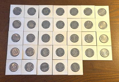 Lot of 33 Presidential Tokens - Thirty-three Aluminum Presidential Tokens Lot