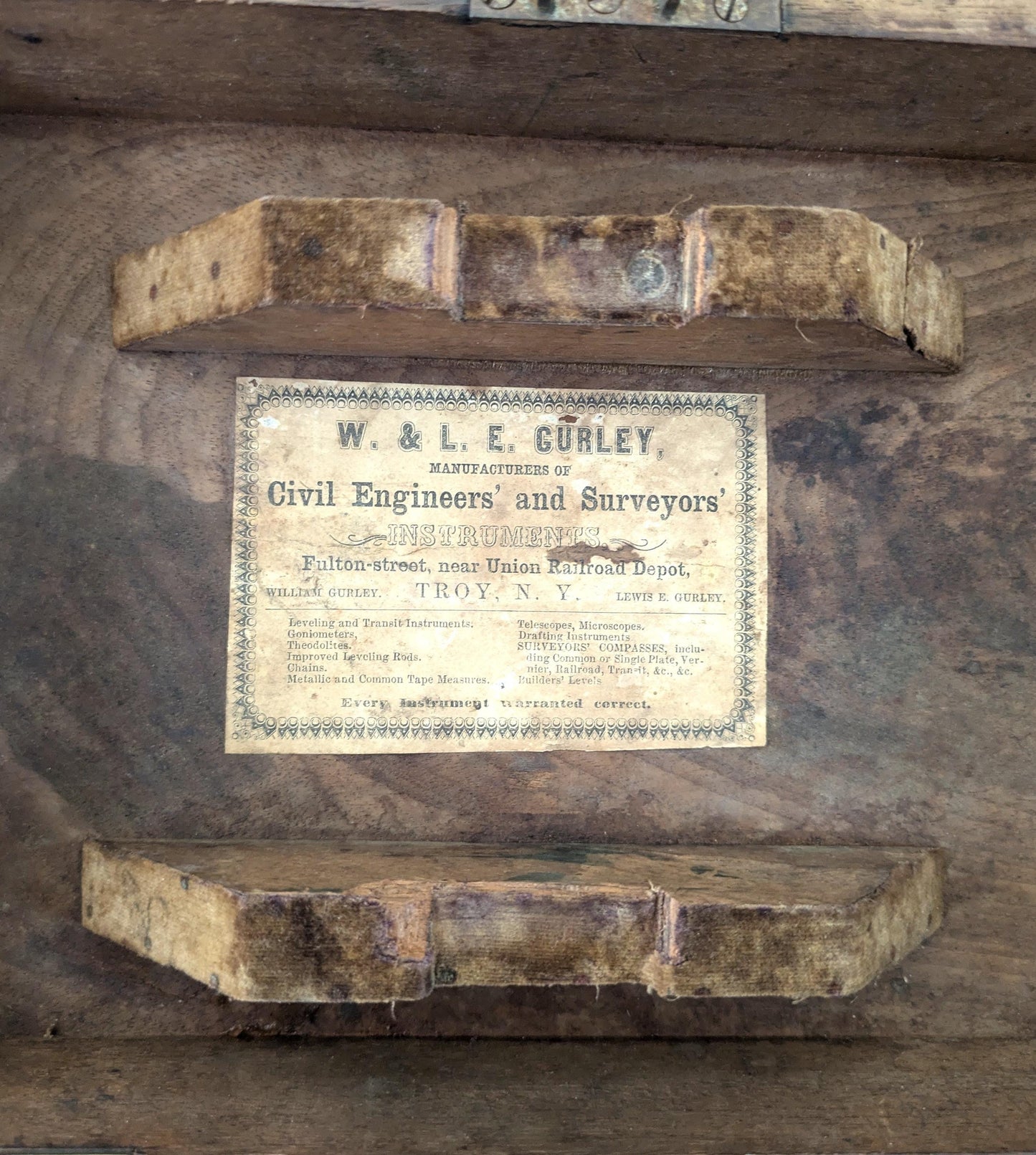 W. & L.E. Antique Surveying Instrument In Box with Stand - Surveyors Transit / Engineer Instrument set in box with stand