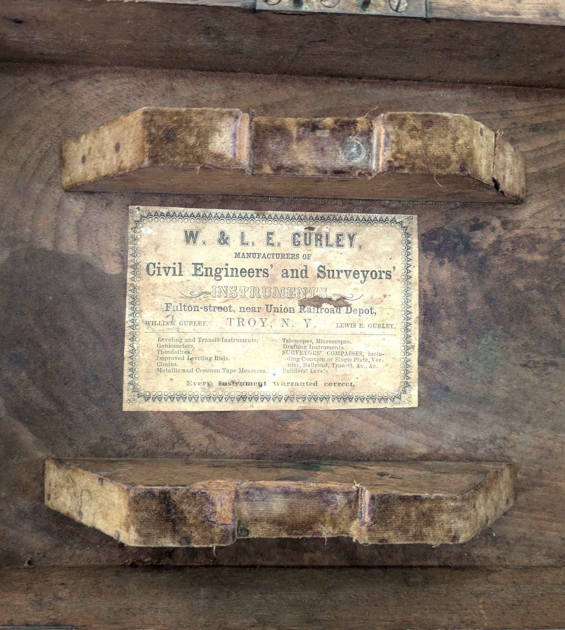 W. & L.E. Antique Surveying Instrument In Box with Stand - Surveyors Transit / Engineer Instrument set in box with stand