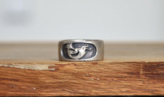 Sterling Silver Native American Kokopelli Ring - Size 6 - Stamped and Tested Sterling Silver - Rare Native American Deity Jewelry