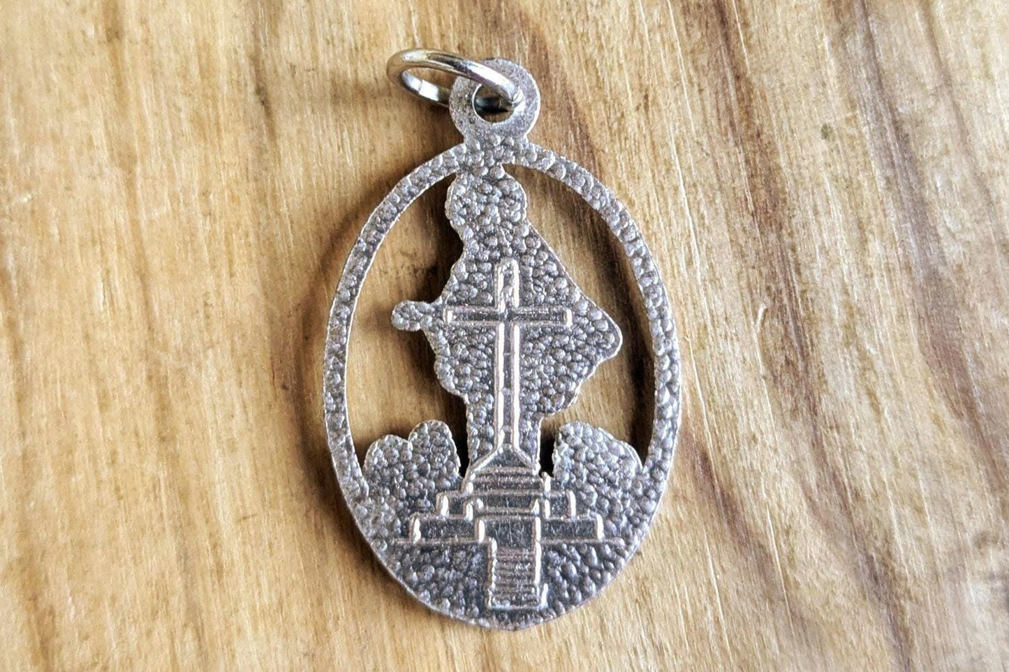 Sterling Silver Our Lady Queen of Peace Medugorje Bosnia Mary Pendant - Tested Sterling Silver - Our Lady of Medugorje - Our Lady Charm