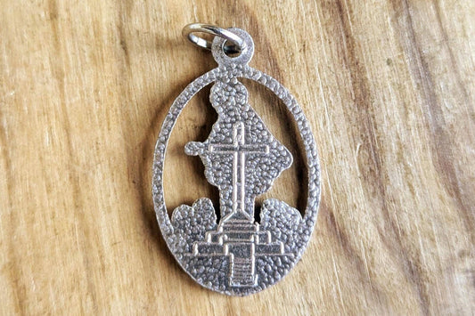Sterling Silver Our Lady Queen of Peace Medugorje Bosnia Mary Pendant - Tested Sterling Silver - Our Lady of Medugorje - Our Lady Charm