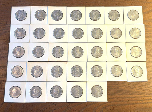 Lot of 33 Presidential Tokens - Thirty-three Aluminum Presidential Tokens Lot