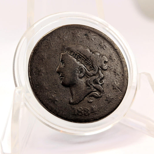 Rare Variety 1834 Matron Head Liberty Head Large Cent Large 8, Large Stars, Medium Letters Good (G) (PCGS #: 1702)