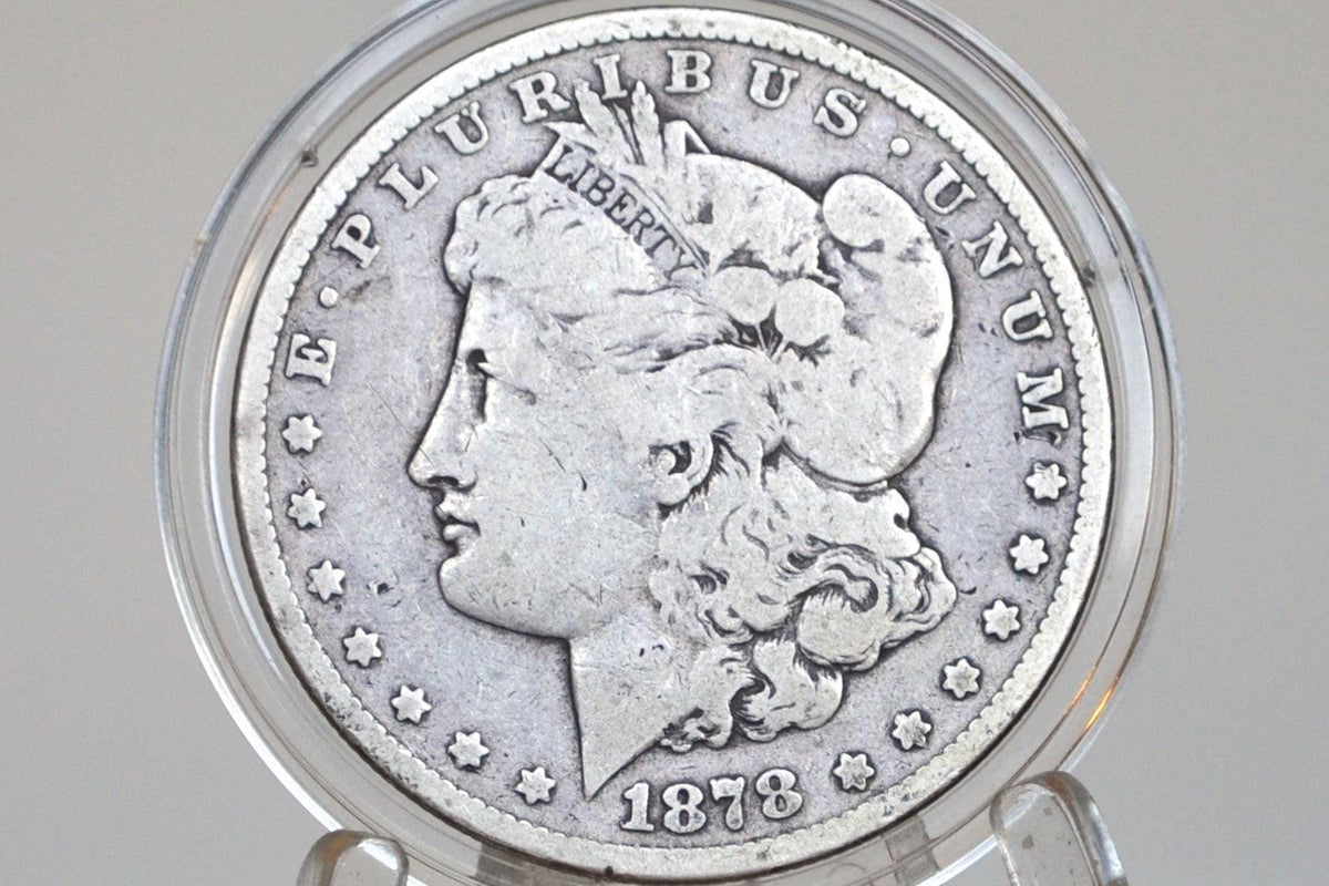 1878 Cc Morgan Silver Dollar - G/Vg Grade / Condition - Carson City Mint, 1878-Cc Morgan Dollar 1878Cc Key Date, Affordable 78Cc