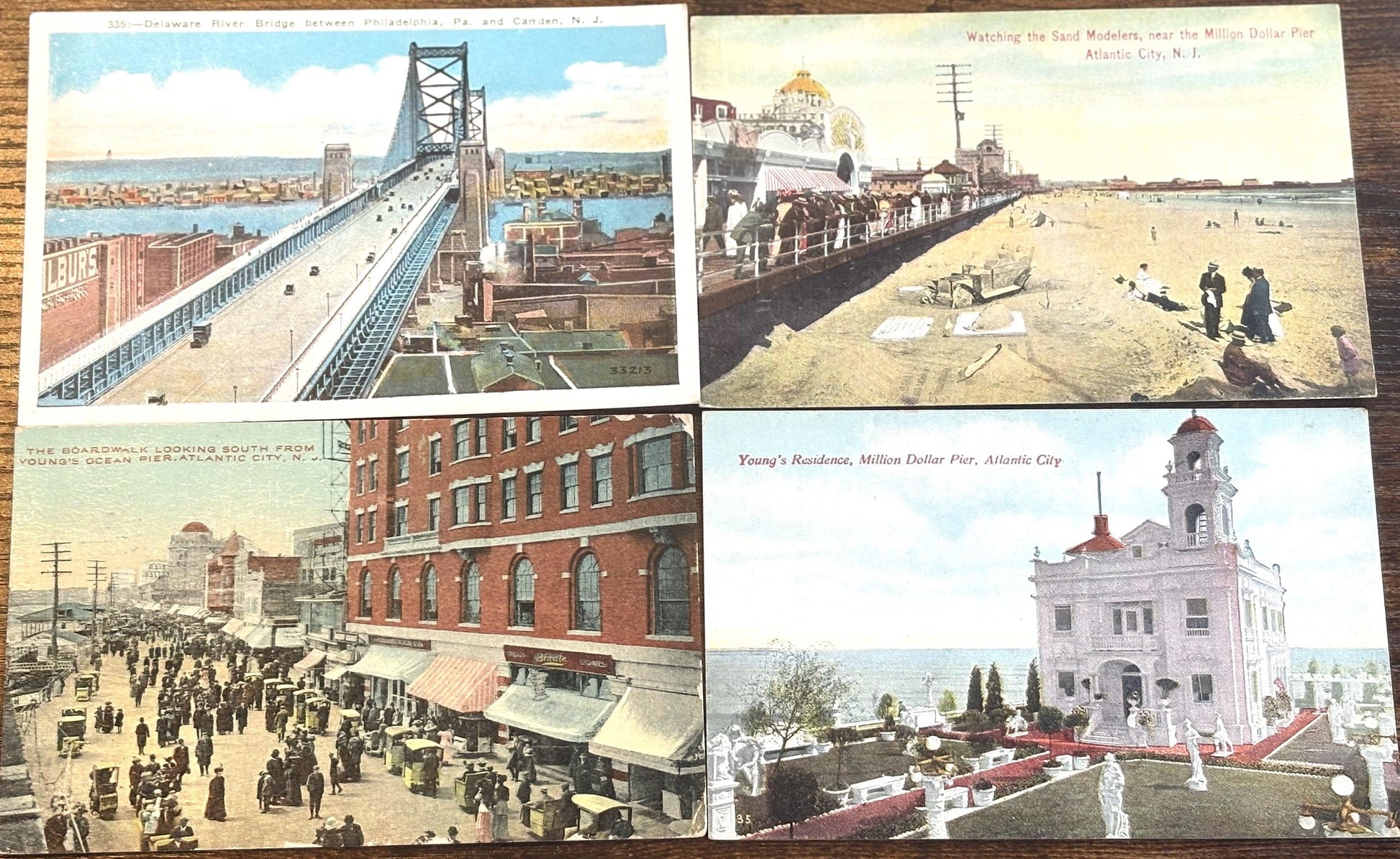 Lot of Eight Atlantic City, New Jersey Vintage Postcards - Antique Atlantic City, New Jersey Postcards lot of 8