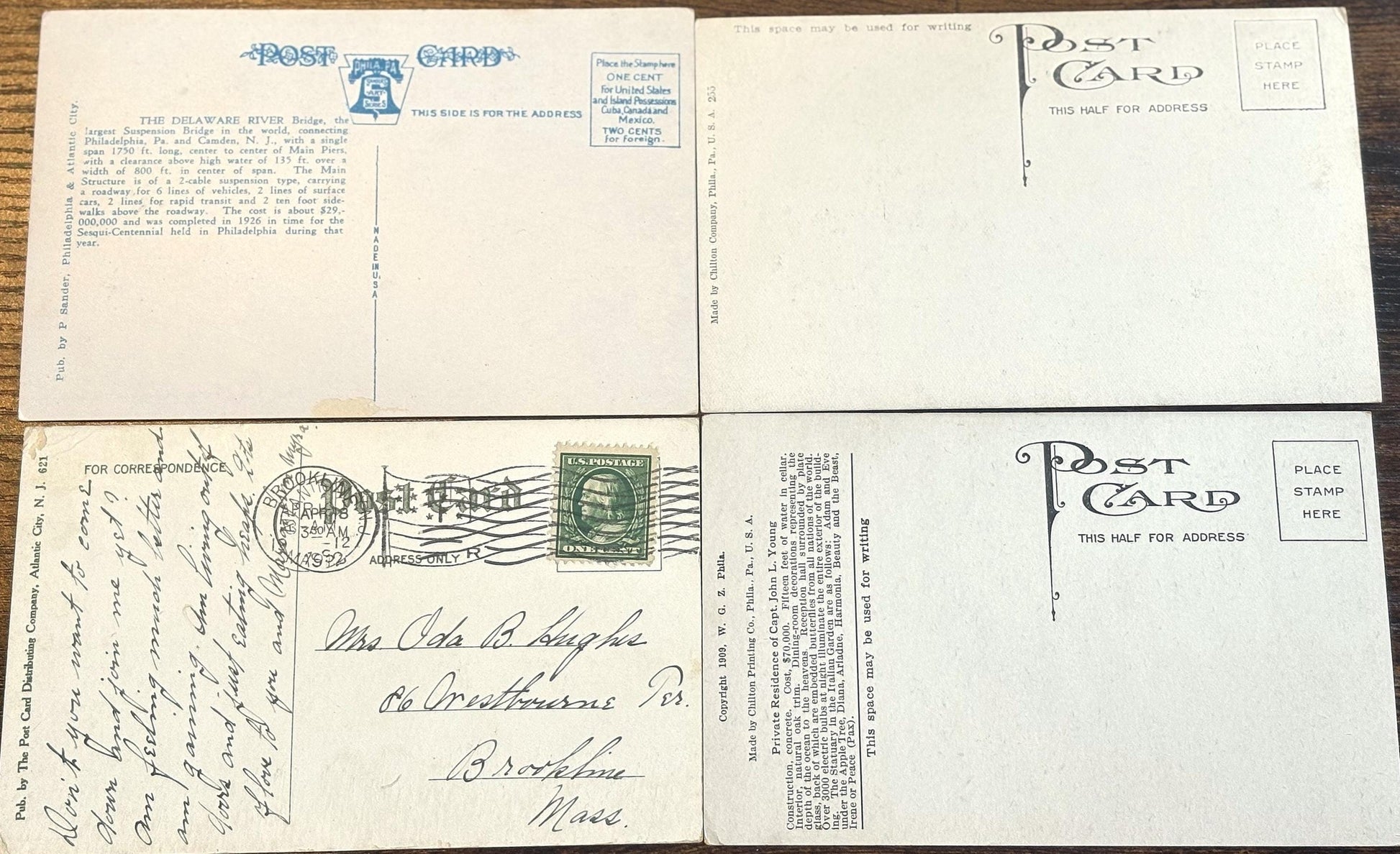 Lot of Eight Atlantic City, New Jersey Vintage Postcards - Antique Atlantic City, New Jersey Postcards lot of 8