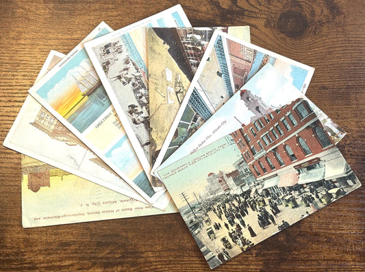 Lot of Eight Atlantic City, New Jersey Vintage Postcards - Antique Atlantic City, New Jersey Postcards lot of 8