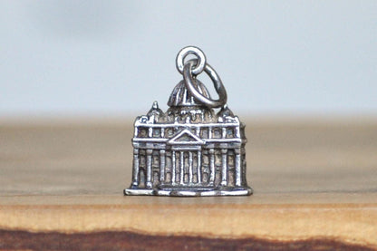 Vintage Continental Silver St Peters Basilica Charm - Stamped and Tested 800 Silver - Italian Silver Rome - Vatican City