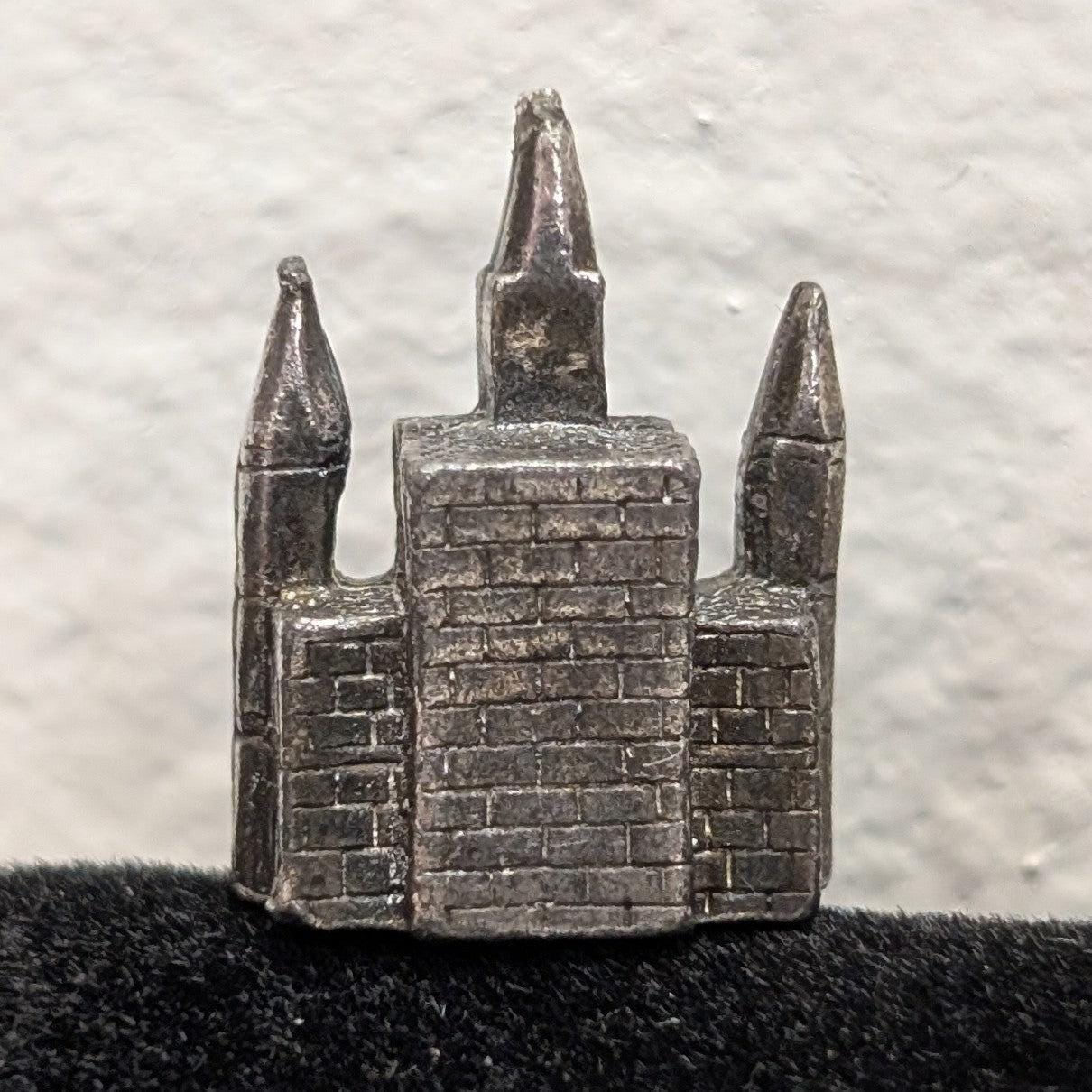 Vintage Sterling Cathedral Gothic Church Figurine! 925 Miniature Knick Knack 3.4 Grams