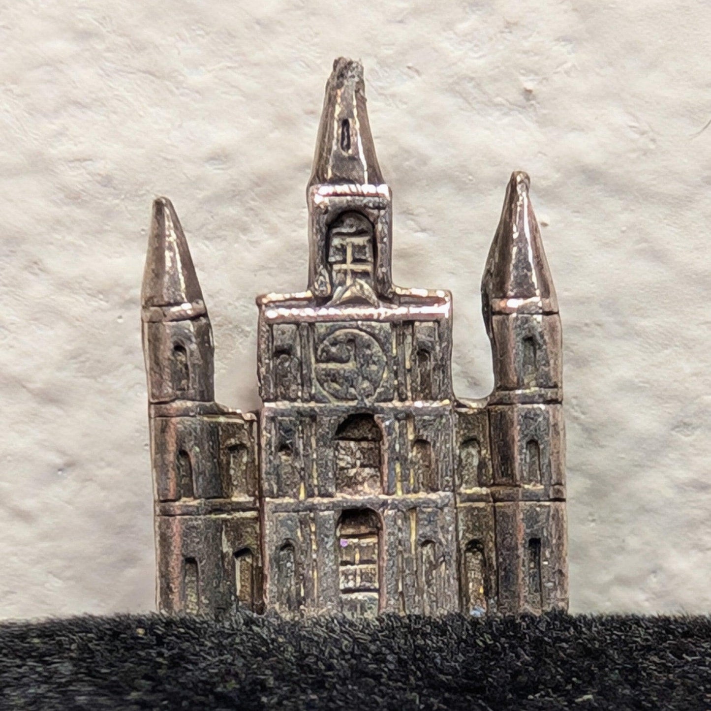 Vintage Sterling Cathedral Gothic Church Figurine! 925 Miniature Knick Knack 3.4 Grams