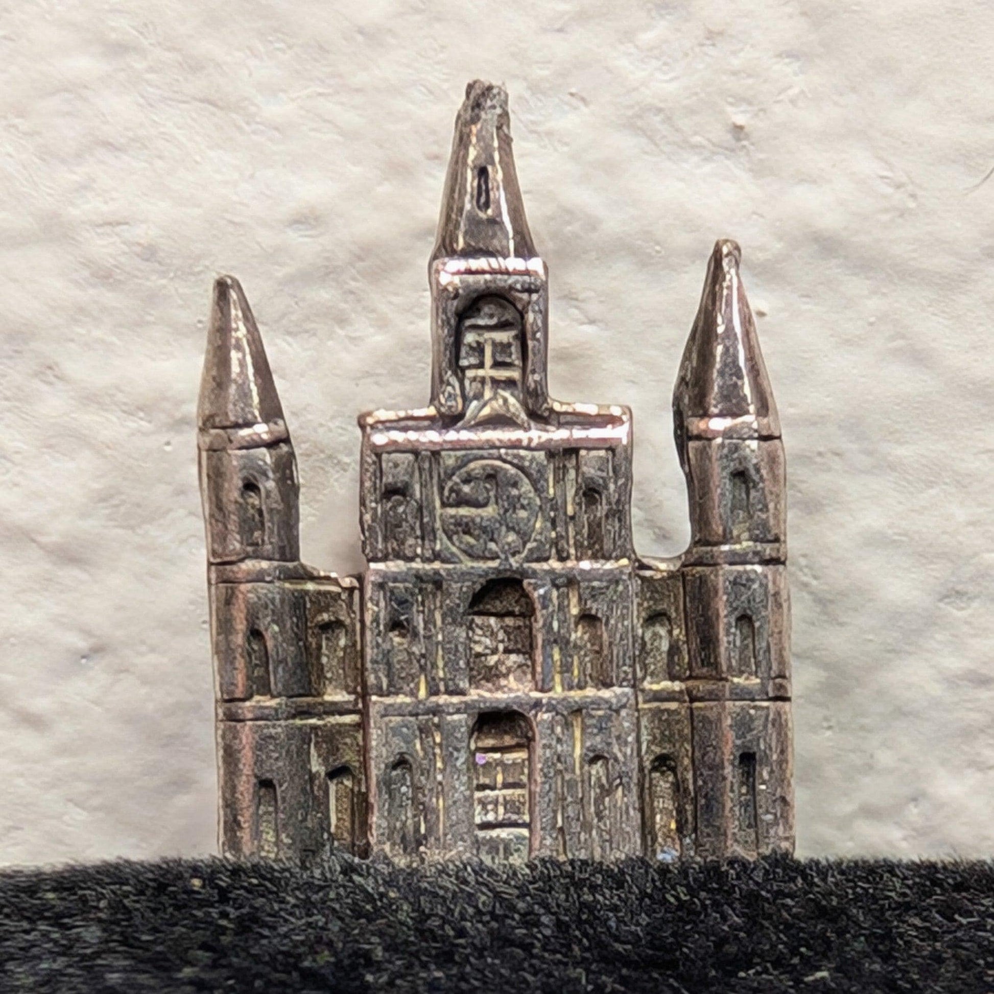 Vintage Sterling Cathedral Gothic Church Figurine! 925 Miniature Knick Knack 3.4 Grams