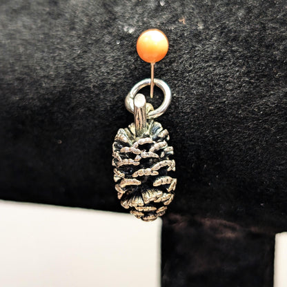 Vintage Sterling Silver Pinecone Charm 4.6 Grams of 925 Silver