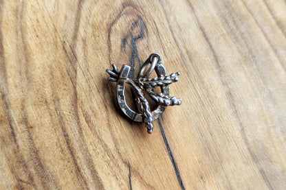 Sterling Silver Lucky Heather Horseshoe Charm - Tested Sterling Silver - Good Luck Charm