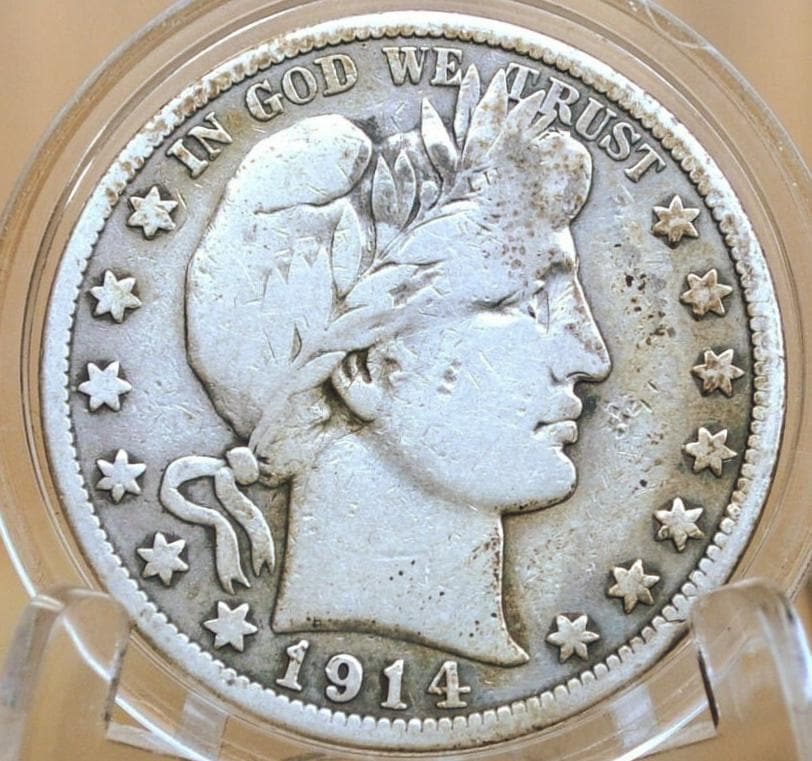 1914-S Barber Silver Half Dollar - Choose by Grade / Condition - San Francisco Mint - 1914S Half Dollar 1914 S Barber 50 Cent Coin 1914 US