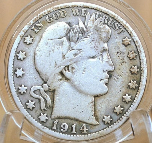 1914-S Barber Silver Half Dollar - Choose by Grade / Condition - San Francisco Mint - 1914S Half Dollar 1914 S Barber 50 Cent Coin 1914 US