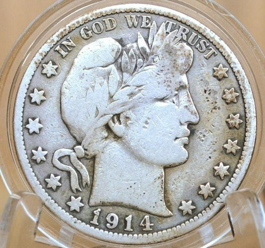 1914-S Barber Silver Half Dollar - Choose by Grade / Condition - San Francisco Mint - 1914S Half Dollar 1914 S Barber 50 Cent Coin 1914 US