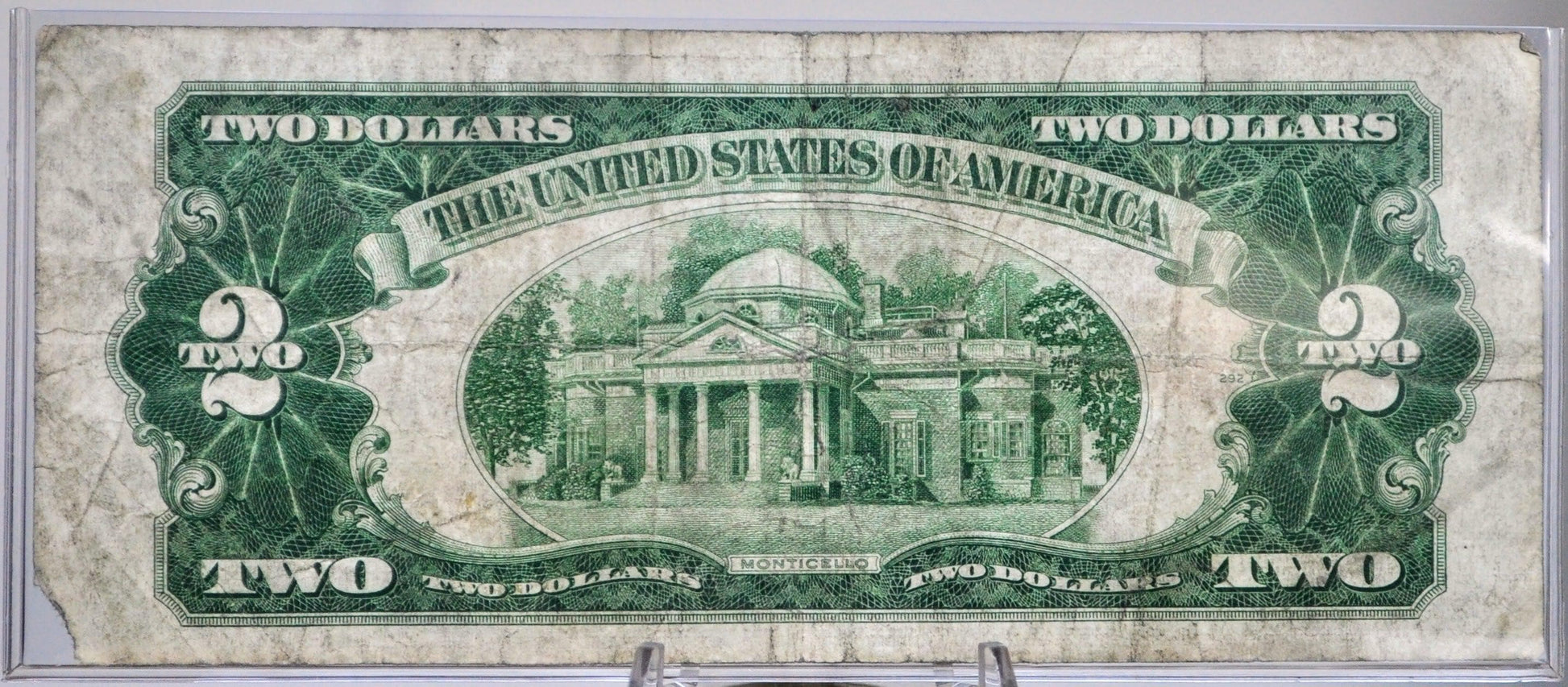 1928-D Legal Tender 2 Dollar Banknote - Gas Pump Error, Fancy Serial Number - 18019011 - 1928D Two Dollar Red Seal US Note - Fr. 1505