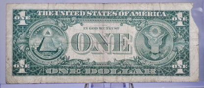 1957 B Silver Certificate 1 Dollar Note - Fancy Solid Repeater Serial Number - 58832222 - 1957B One Dollar Blue Seal Banknote - Fr#1621