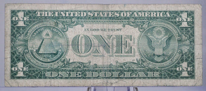 1957 B Silver Certificate 1 Dollar Note - Fancy Solid Repeater Serial Number - 98820000 - 1957B One Dollar Blue Seal Banknote - Fr#1621