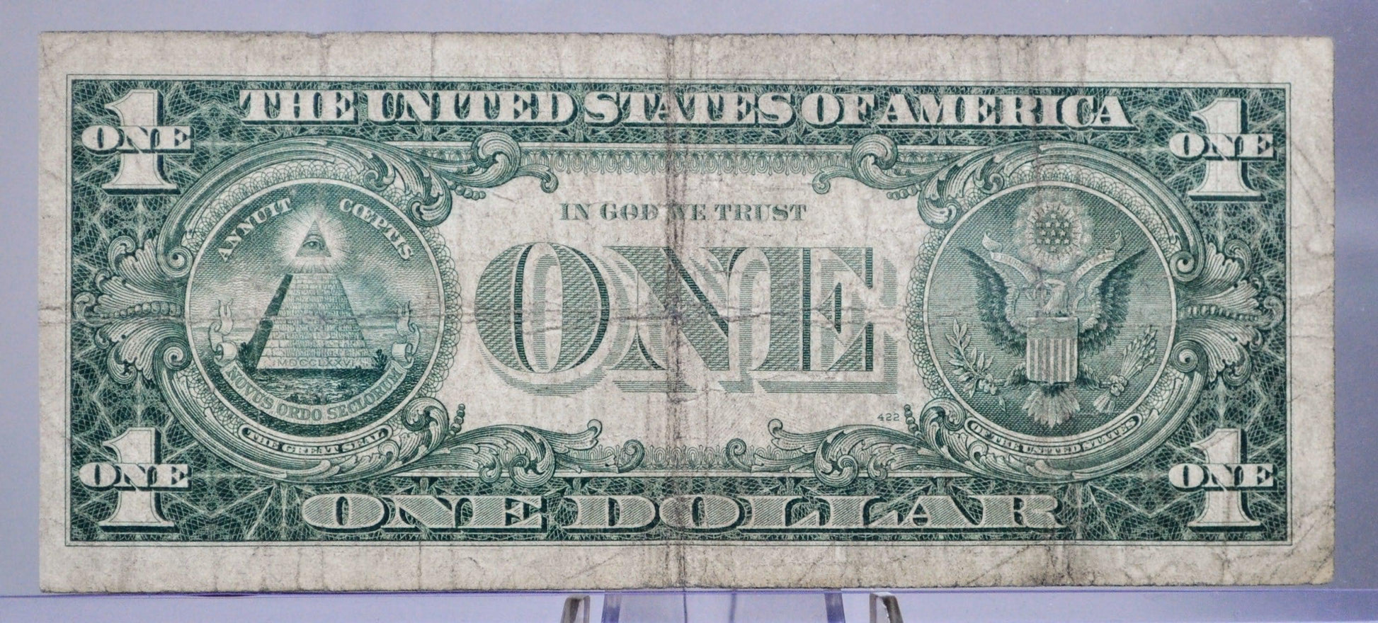 1957 B Silver Certificate 1 Dollar Note - Fancy Repeating Pattern Serial Number - 01131136 - 1957B One Dollar Blue Seal Banknote - Fr#1621