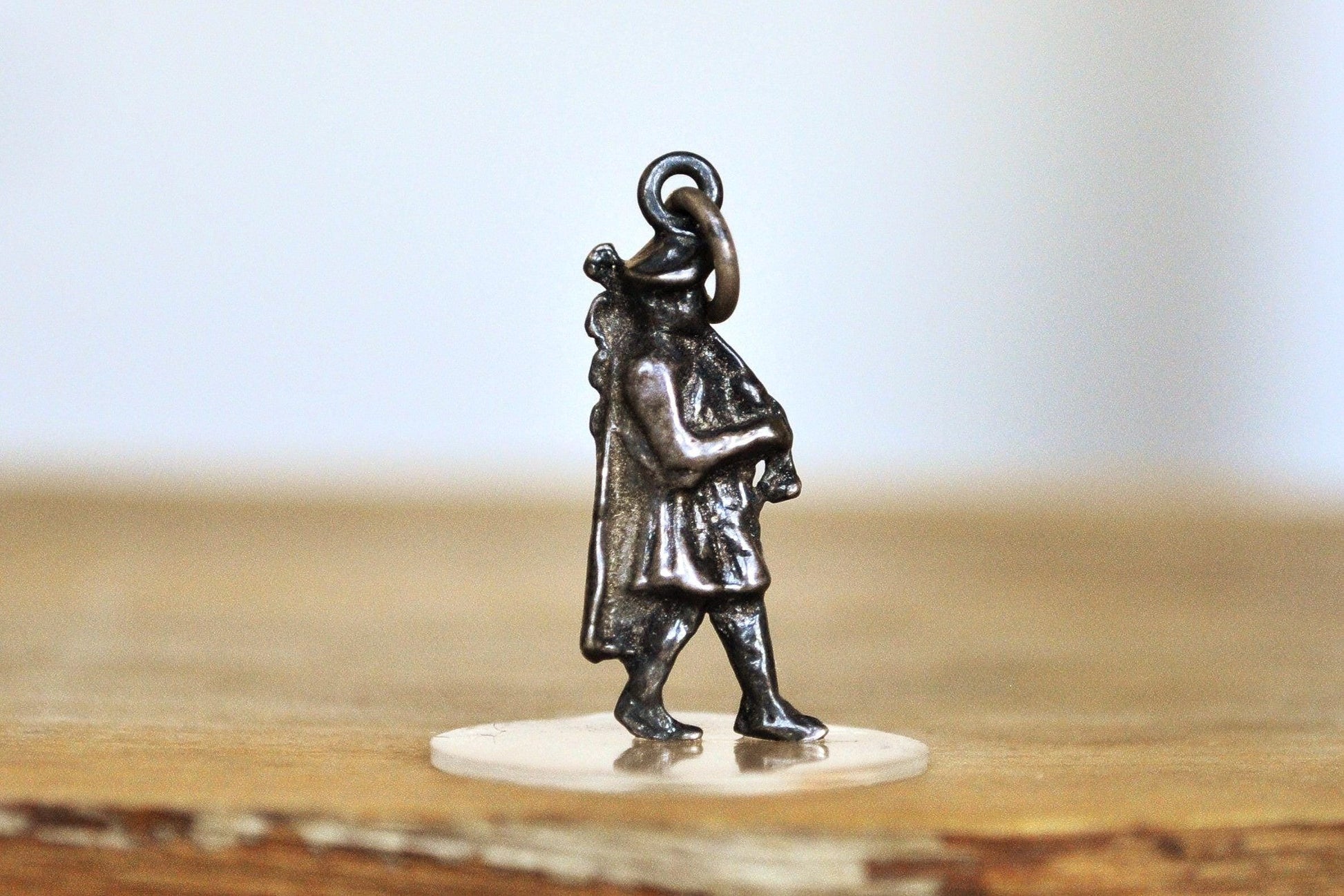 Sterling Silver Scottish Bagpiper Figurine Charm - Tested Sterling Silver - Scottish Celtic Musical Heritage