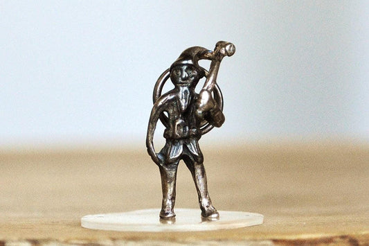 Sterling Silver Working Gnome Figurine Charm - Tested Sterling Silver - Fairy Gnome Fantasy Charm