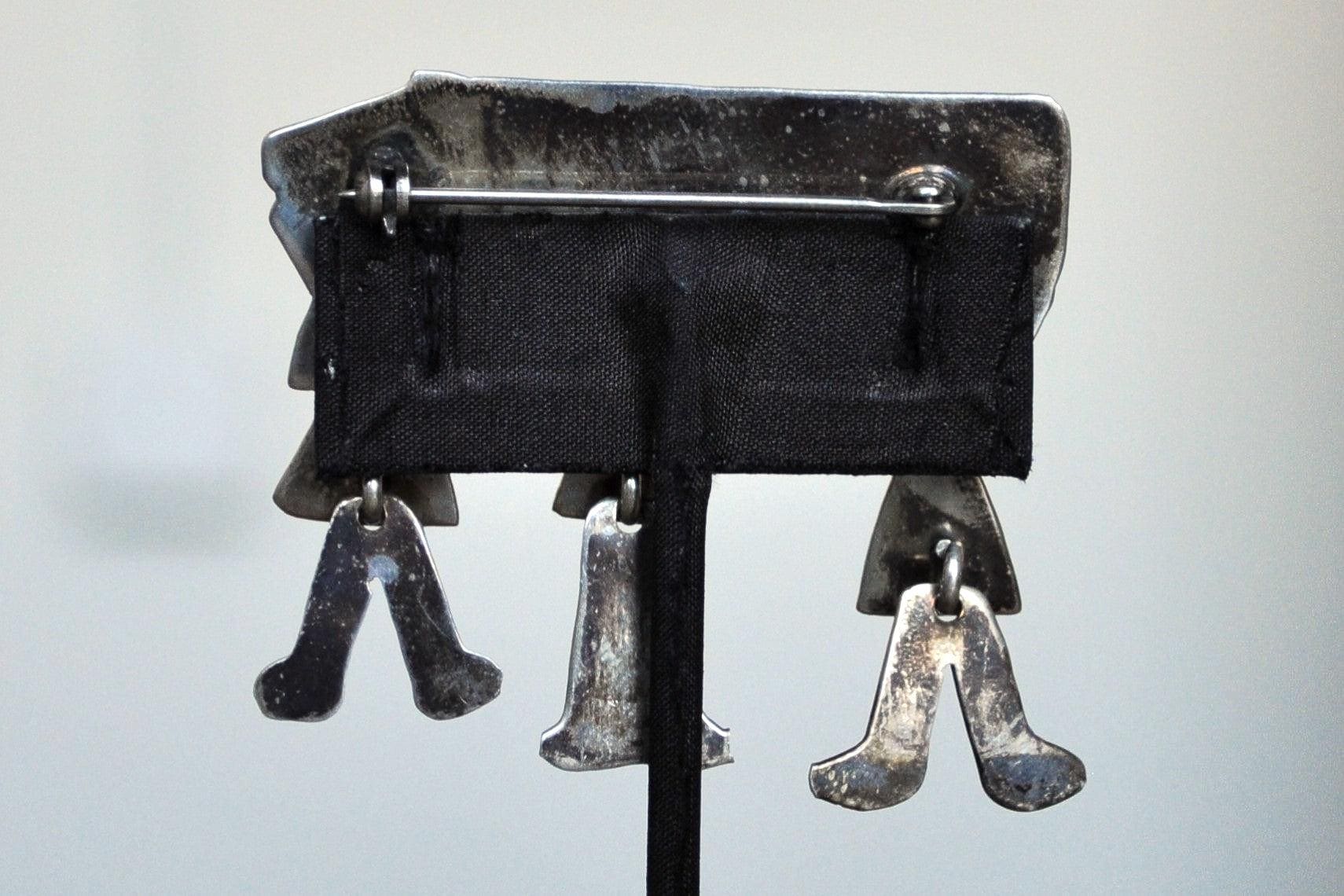 Sterling Silver &quot;I Teach&quot; Brooch - Stamped and Tested Sterling Silver - Teachers Jewelry - Teachers Appreciation