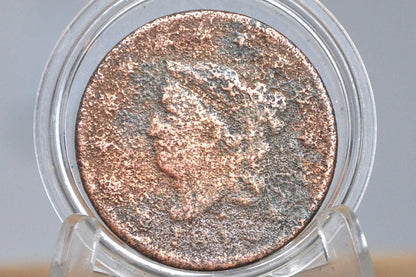 1817 Large Cent 13 Stars - Good, Damaged - US Large Cent - 1817 Coronet Liberty Head Large Cent - Thirteen Stars - 1817 Matron Cent