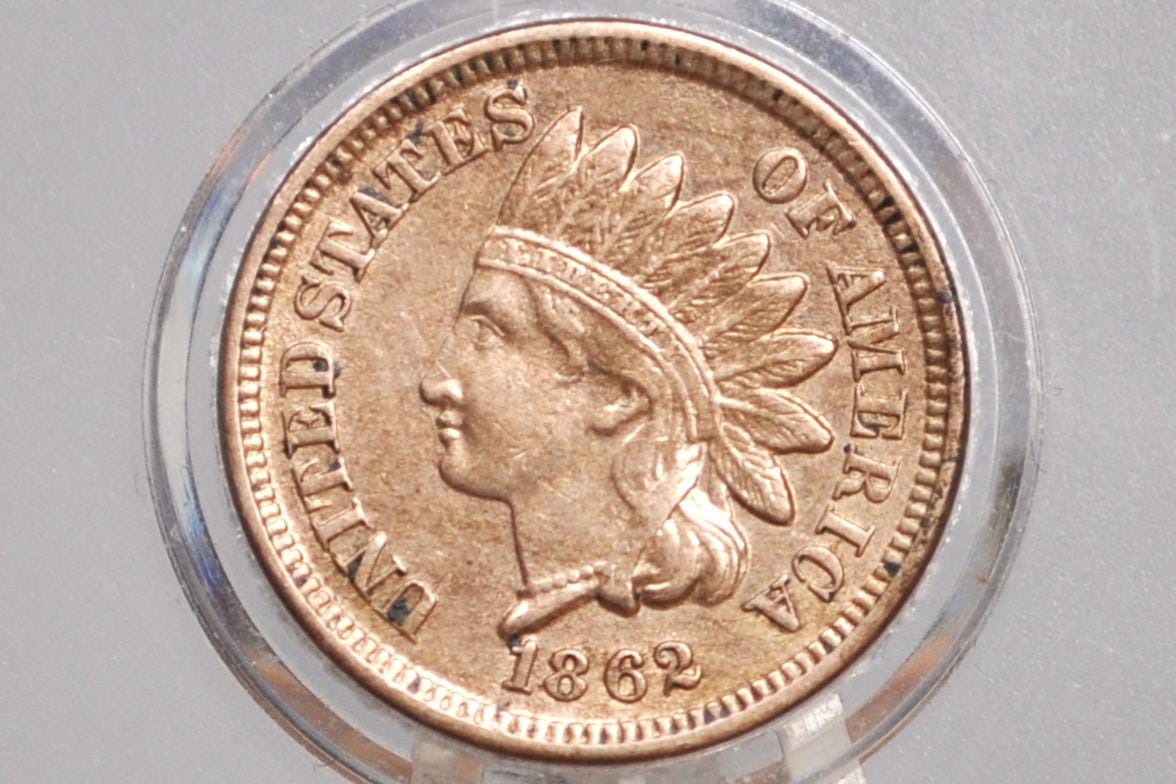 1862 Indian Head Penny - Choose by Grade - Good Early Date - 1862 Indian Head Cent 1862 One Cent - Civil War Era Cent